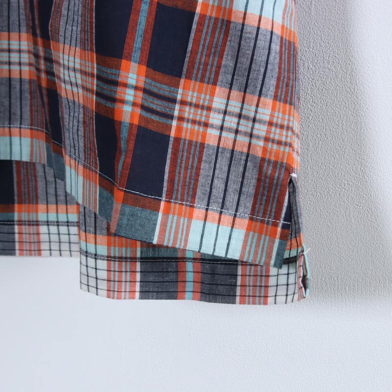HENLEY NECK DEPARTMENT(�إ�꡼�ͥå��ǥѡ��ȥ���) Albert-ORANGE MADRAS PLAID