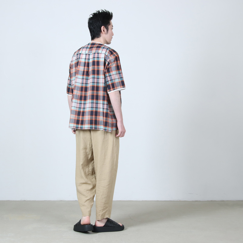 HENLEY NECK DEPARTMENT(�إ�꡼�ͥå��ǥѡ��ȥ���) Albert-ORANGE MADRAS PLAID