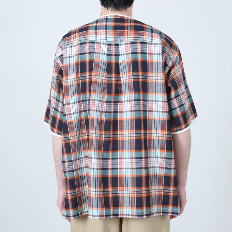 HENLEY NECK DEPARTMENT(�إ�꡼�ͥå��ǥѡ��ȥ���) Albert-ORANGE MADRAS PLAID