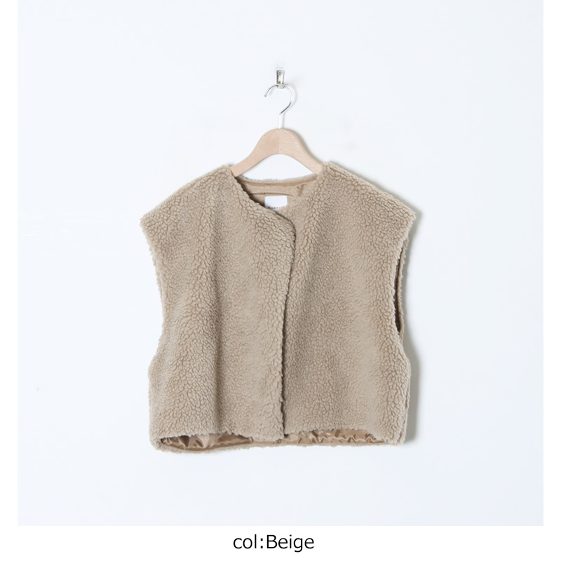 Honnete(ͥå) Cropped Boa Vest