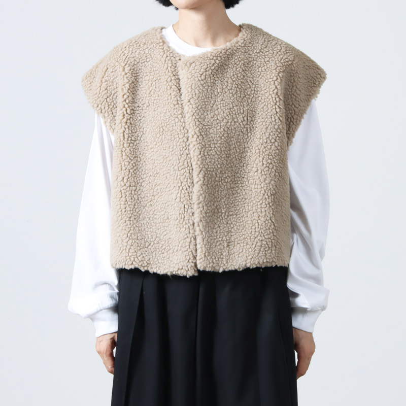 Honnete(ͥå) Cropped Boa Vest