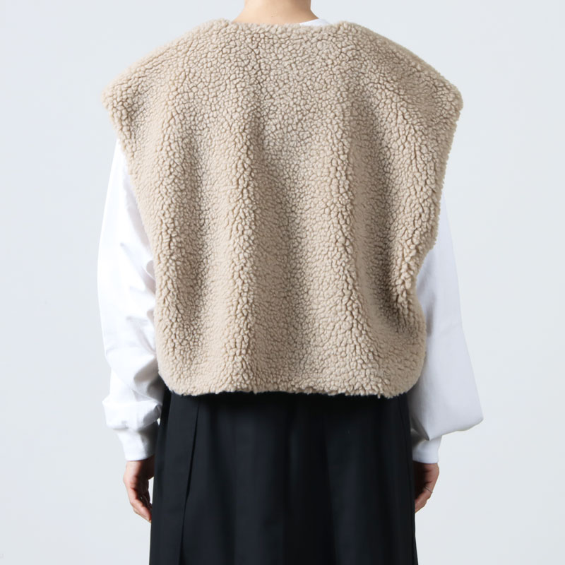 Honnete(ͥå) Cropped Boa Vest