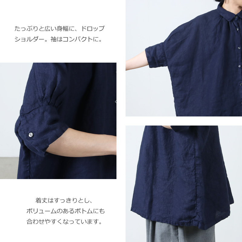 Honnete(ͥå) H/SLV Gather Shirt