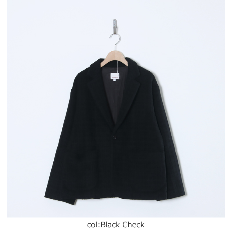 Honnete(ͥå) Short Coat Jacket Shadow Check