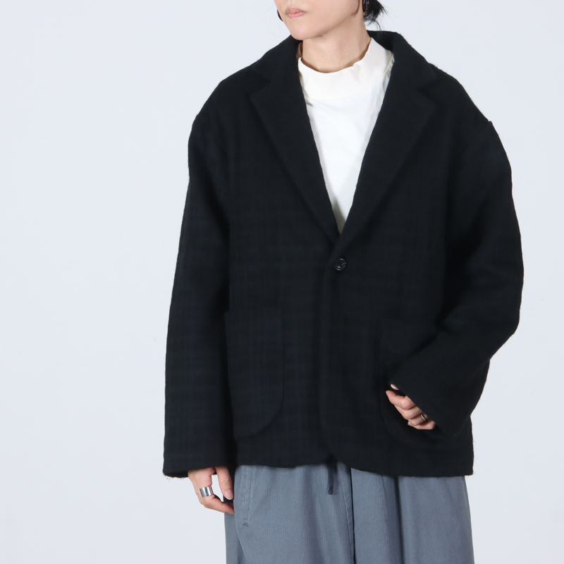 Honnete(ͥå) Short Coat Jacket Shadow Check