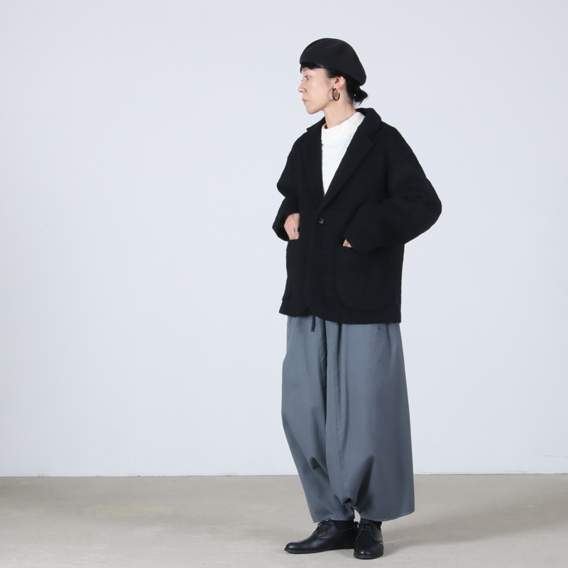 Honnete(ͥå) Short Coat Jacket Shadow Check
