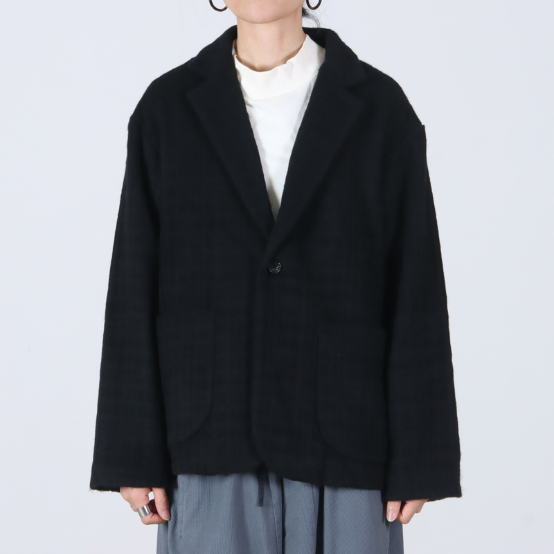 Honnete(ͥå) Short Coat Jacket Shadow Check