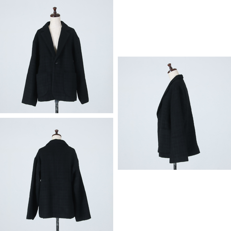 Honnete(ͥå) Short Coat Jacket Shadow Check