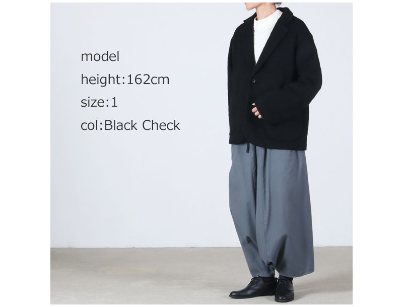 Honnete(ͥå) Short Coat Jacket Shadow Check