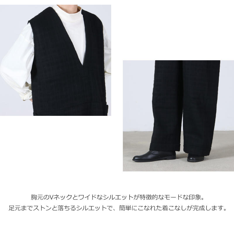 Honnete(ͥå) V Neck Jumpsuit Shadow Check