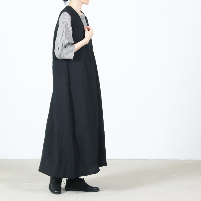 Honnete(���ͥå�) Sleeveless V Wide Dress