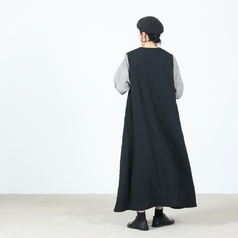 Honnete(���ͥå�) Sleeveless V Wide Dress