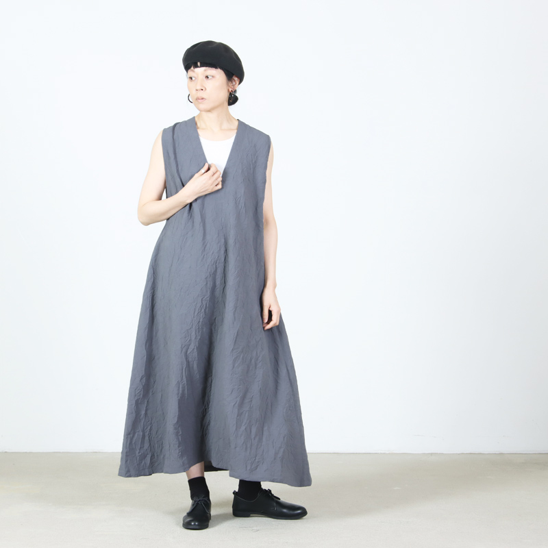 Honnete(���ͥå�) Sleeveless V Wide Dress