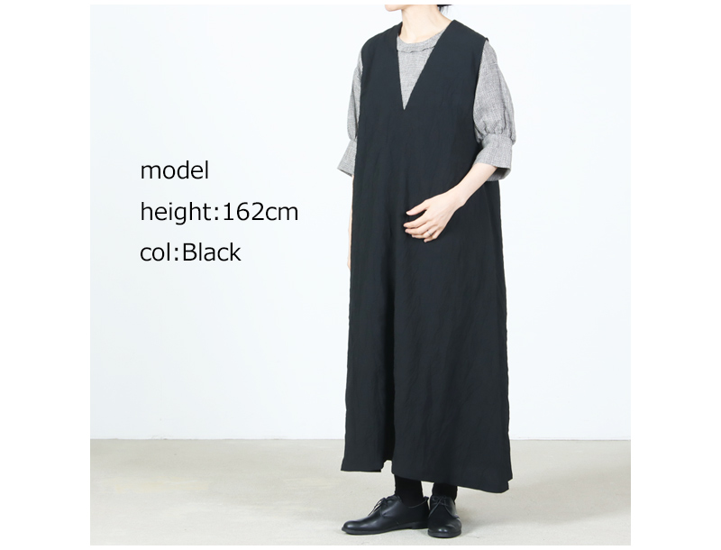 Honnete(���ͥå�) Sleeveless V Wide Dress