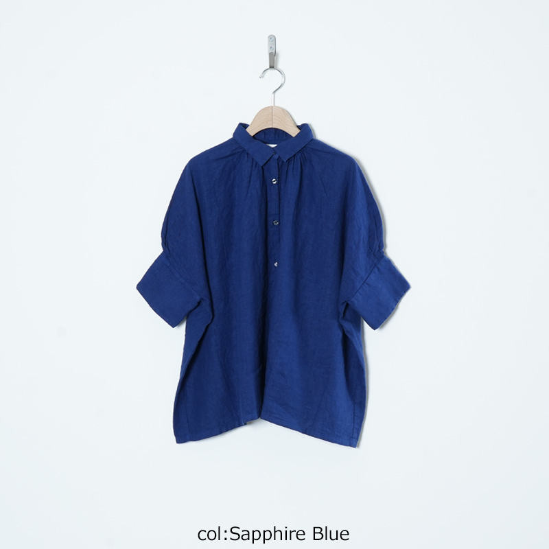 Honnete (オネット) H/SLV Gather Shirt / ハーフスリーブギャザーシャツ