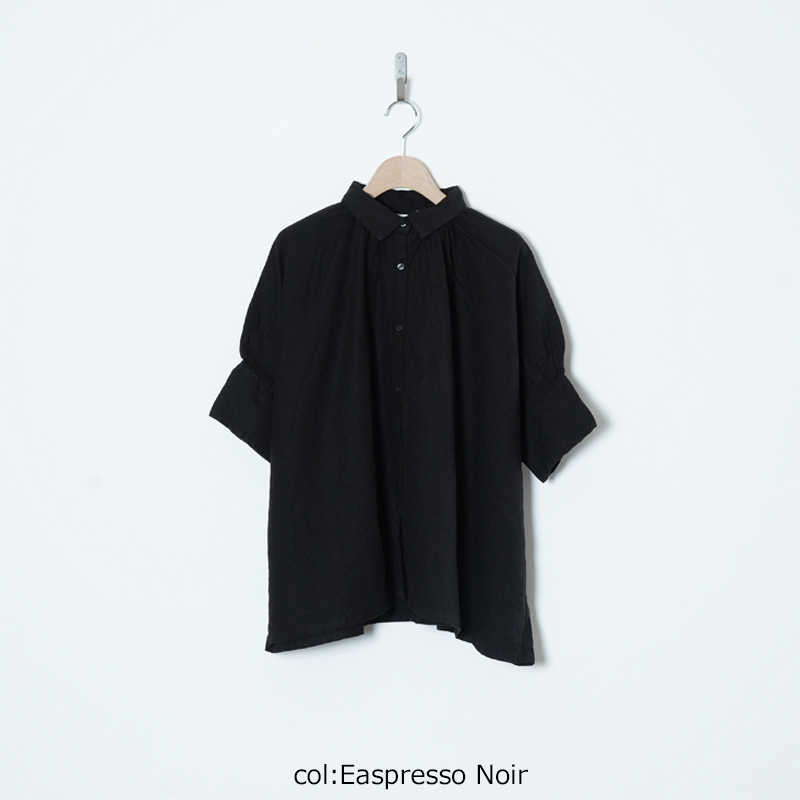Honnete (オネット) H/SLV Gather Shirt / ハーフスリーブギャザーシャツ