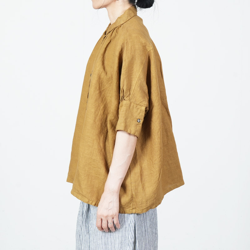 Honnete (オネット) H/SLV Gather Shirt / ハーフスリーブギャザーシャツ