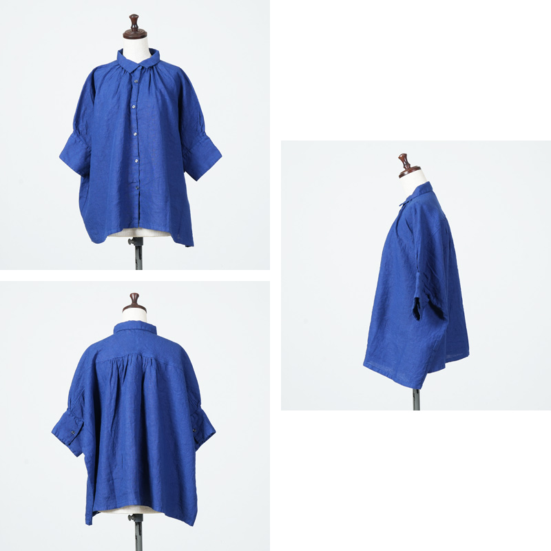 Honnete (オネット) H/SLV Gather Shirt / ハーフスリーブギャザーシャツ