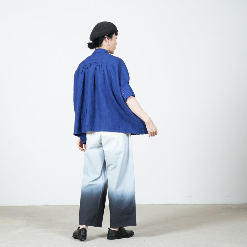 Honnete (オネット) H/SLV Gather Shirt / ハーフスリーブギャザーシャツ