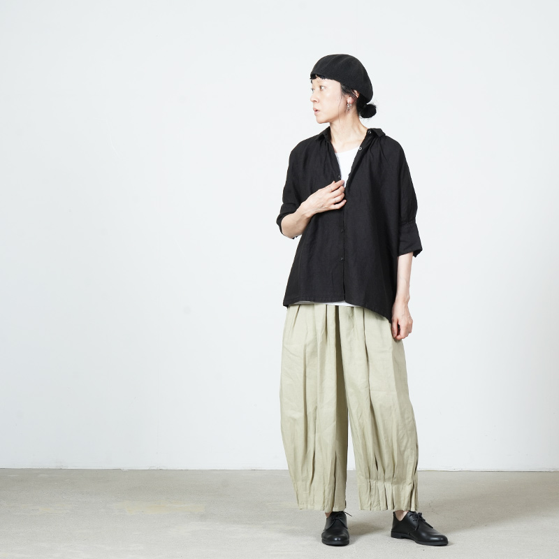Honnete(���ͥå�) H/SLV Gather Shirt