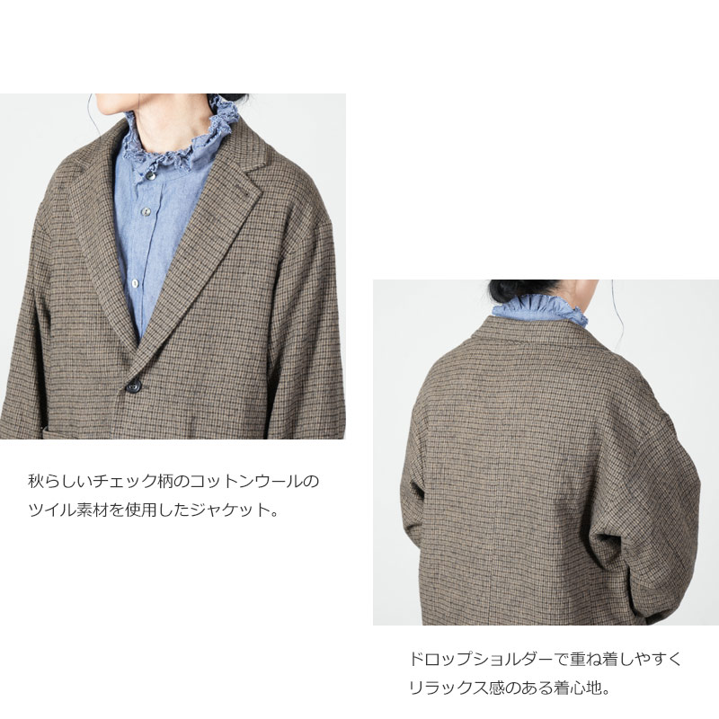 Honnete(���ͥå�) Short Coat Jacket_Cotton Wool Twill