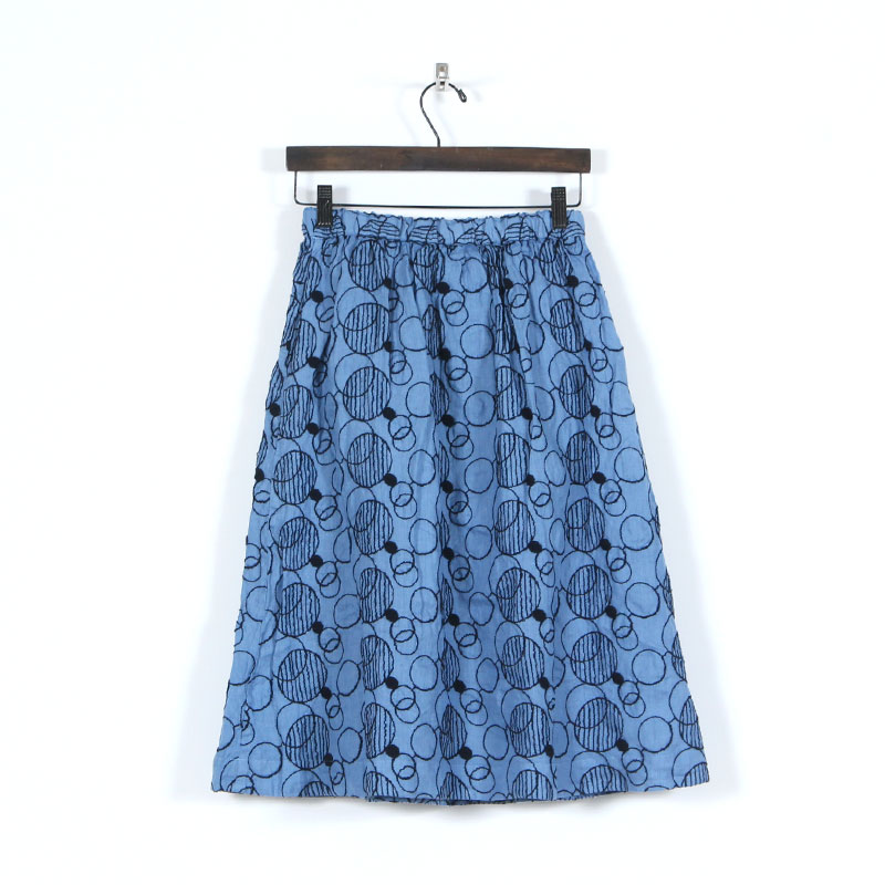 ICHI Antiquites (イチアンティークス) オーバーダイリネン刺繍スカート