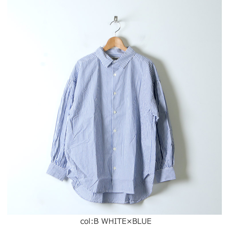 ichiグレー×白ストライプシャツ新品未使用