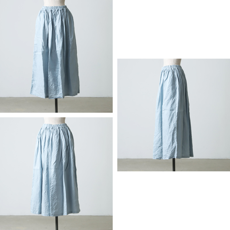 ICHI Antiquites (イチアンティークス) カラーリネンギャザースカート