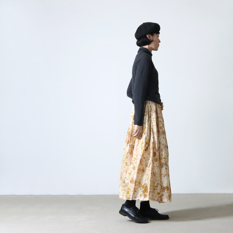 KHADI COTTON ハンドダイピンタックスカート - sorbillomenu.com