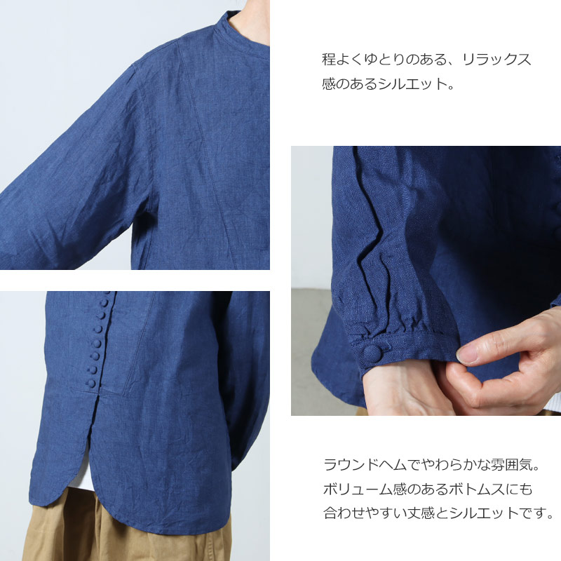 ICHI Antiquites(ƥ) INDIGO LINEN 