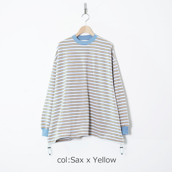 is-ness(�����ͥ�) Balloon Border Long-sleeve T-Shirt