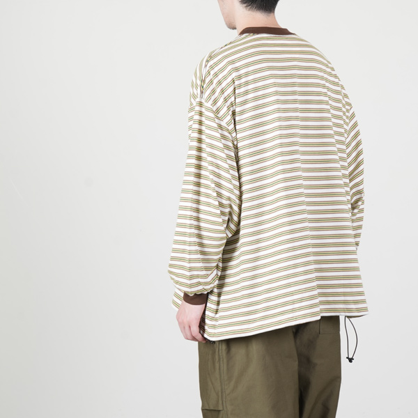 is-ness(�����ͥ�) Balloon Border Long-sleeve T-Shirt