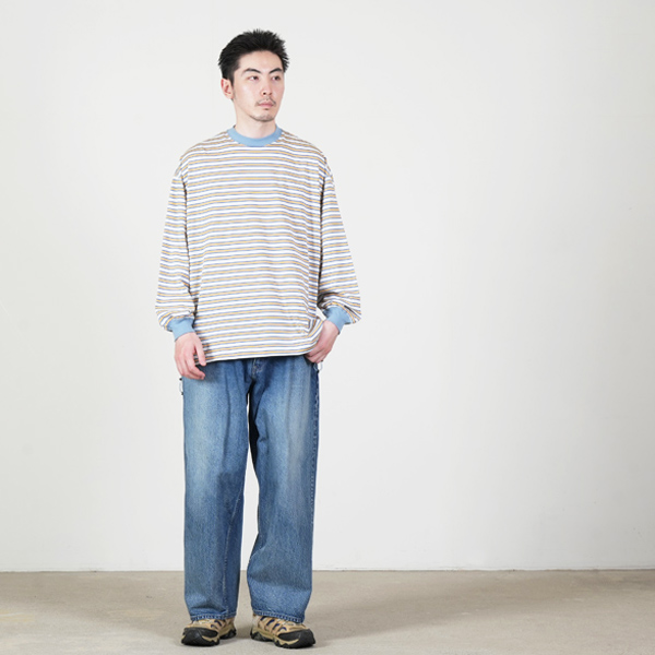 is-ness(�����ͥ�) Balloon Border Long-sleeve T-Shirt