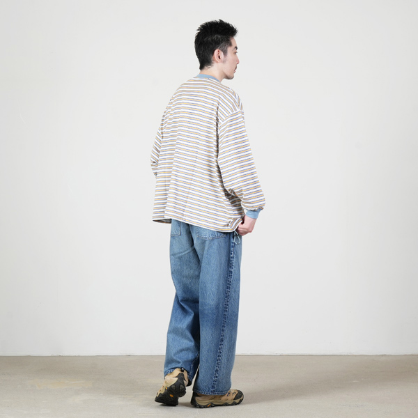 is-ness(�����ͥ�) Balloon Border Long-sleeve T-Shirt