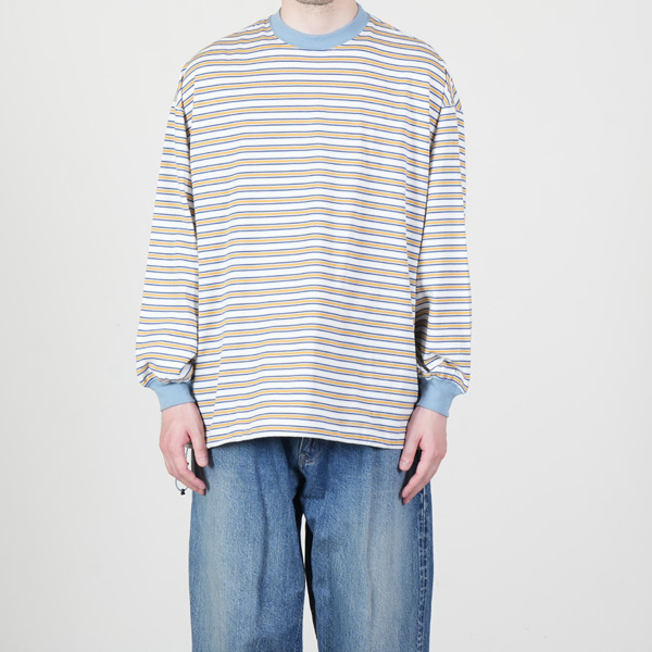 is-ness(�����ͥ�) Balloon Border Long-sleeve T-Shirt