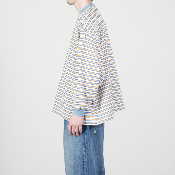 is-ness(�����ͥ�) Balloon Border Long-sleeve T-Shirt