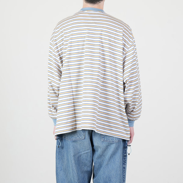 is-ness(�����ͥ�) Balloon Border Long-sleeve T-Shirt