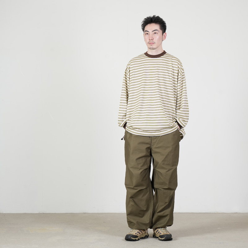 is-ness(�����ͥ�) Balloon Border Long-sleeve T-Shirt