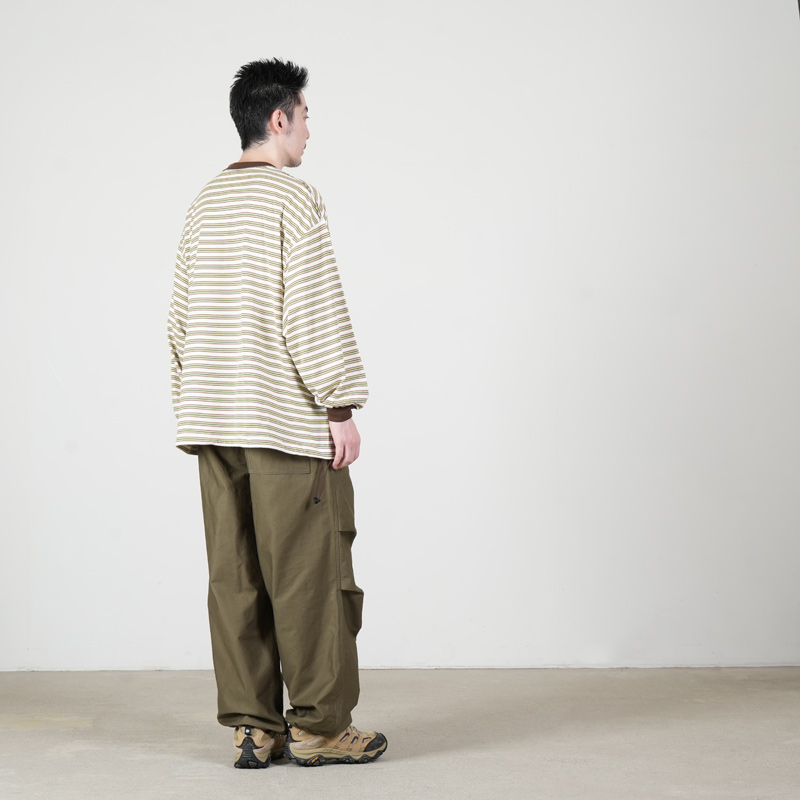is-ness(�����ͥ�) Balloon Border Long-sleeve T-Shirt