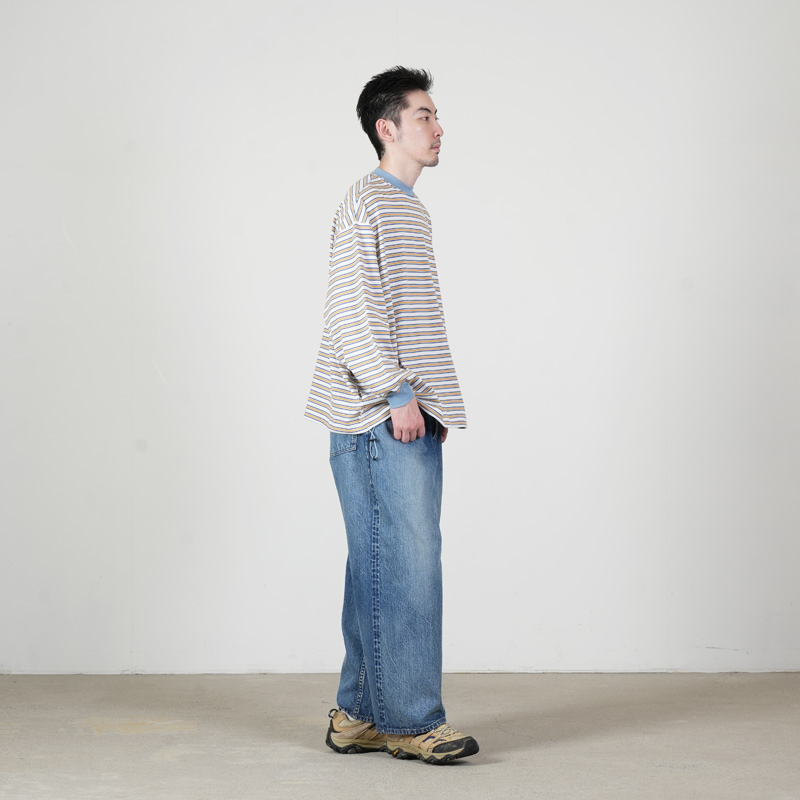 is-ness(�����ͥ�) Balloon Border Long-sleeve T-Shirt