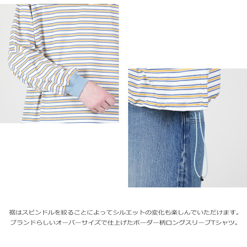is-ness(�����ͥ�) Balloon Border Long-sleeve T-Shirt