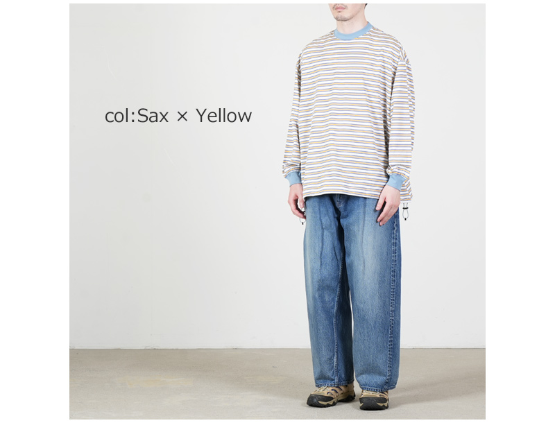 is-ness(�����ͥ�) Balloon Border Long-sleeve T-Shirt