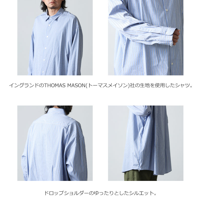 is-ness (イズネス) THOMAS MASON for is-ness VENTILATION LONG SLEEVE SHIRT /  ベンチレーションロングスリーブシャツ