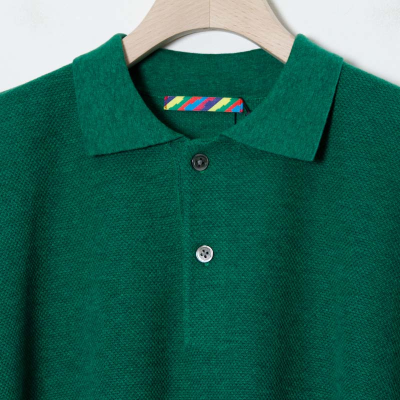 is-ness (イズネス) KNITTED BIG POLO / ニットビッグポロ