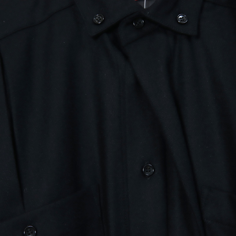 is-ness(ͥ) WOOL BOX PLEATED SHIRT