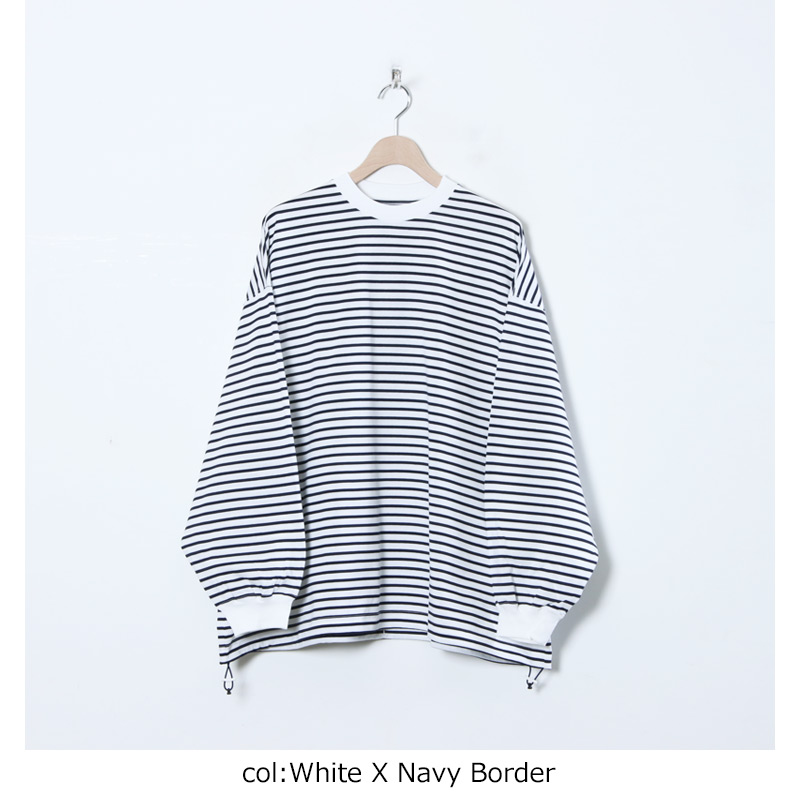 is-ness(ͥ) BALLOON STRIPES LONG SLEEVE T SHIRT