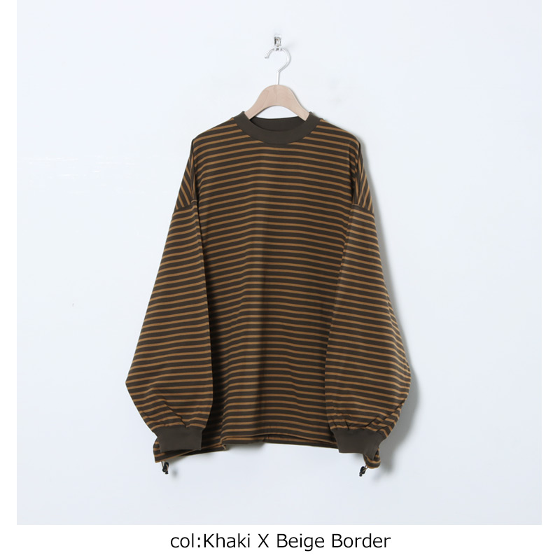 is-ness(ͥ) BALLOON STRIPES LONG SLEEVE T SHIRT