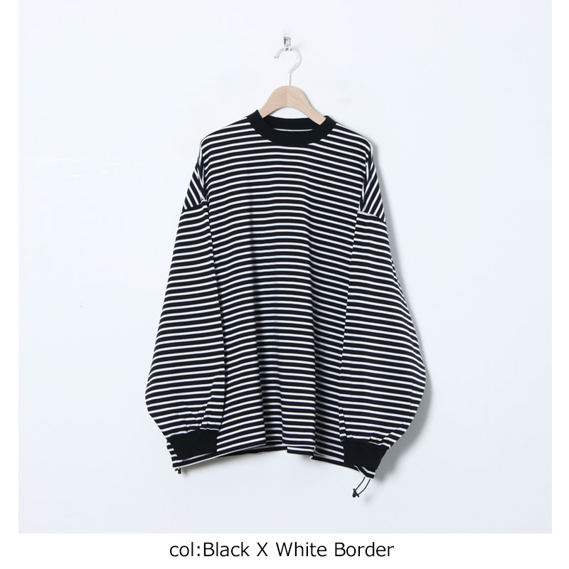 is-ness(ͥ) BALLOON STRIPES LONG SLEEVE T SHIRT