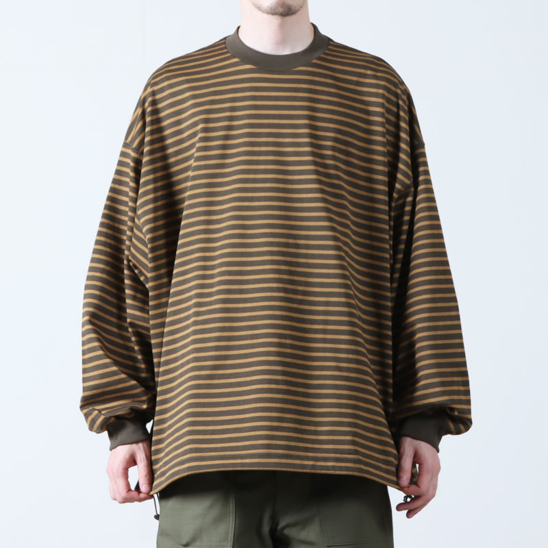 is-ness(ͥ) BALLOON STRIPES LONG SLEEVE T SHIRT