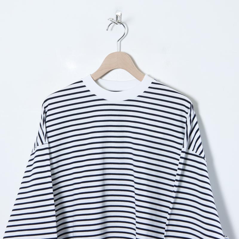 is-ness(ͥ) BALLOON STRIPES LONG SLEEVE T SHIRT